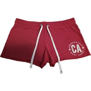 Aeropostale Red Athletic Shorts Relaxed Fit